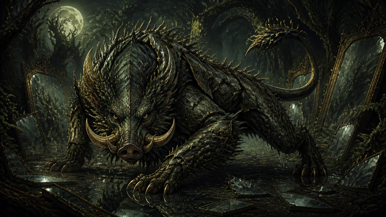 Bandersnatch dark fairy-tale boss guide illustration