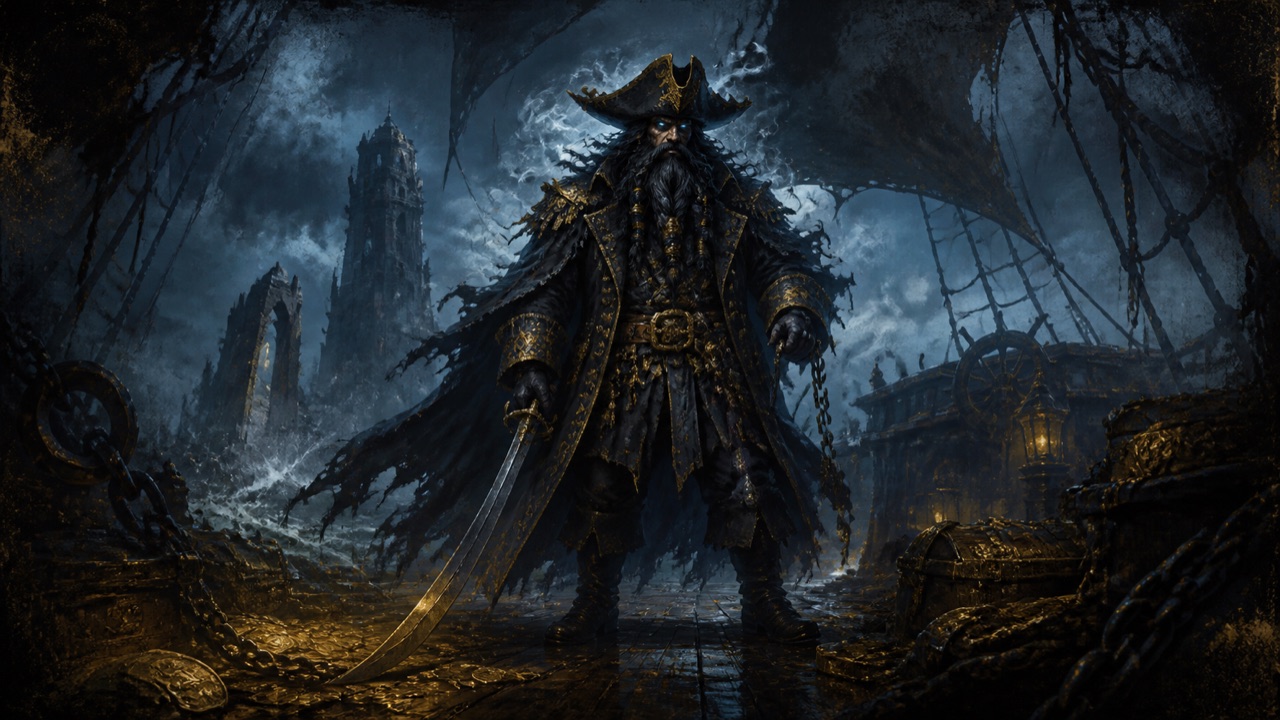 Blackbeard Edward dark fairy-tale boss guide illustration