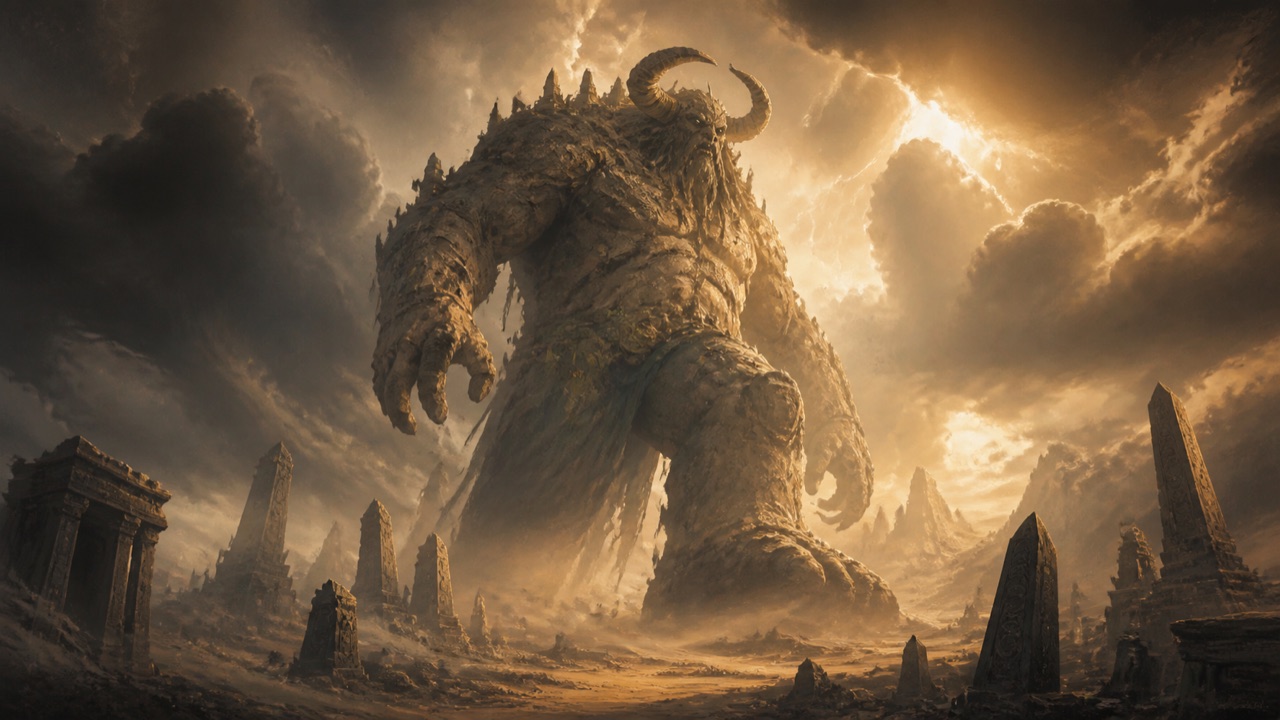 Monster Behemoth dark fairy-tale boss guide illustration