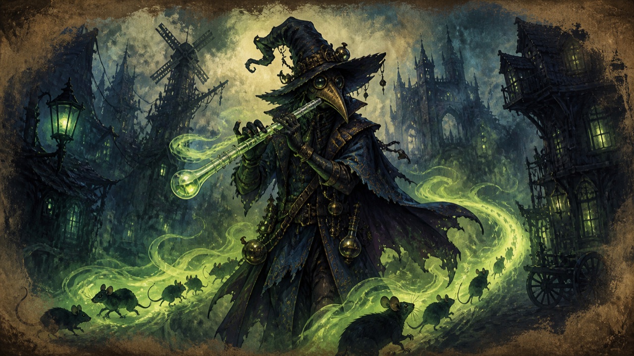 Pied Piper of Elixir dark fairy-tale boss guide illustration