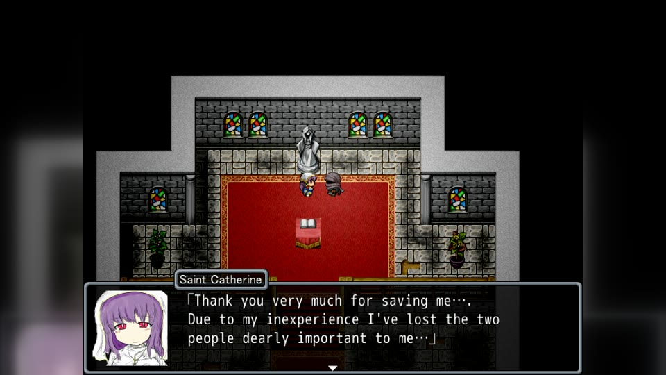Catherine speaking inside the cathedral