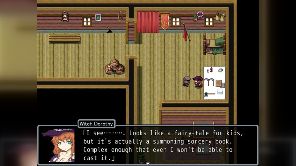 Dorothy inspecting a fairy tale