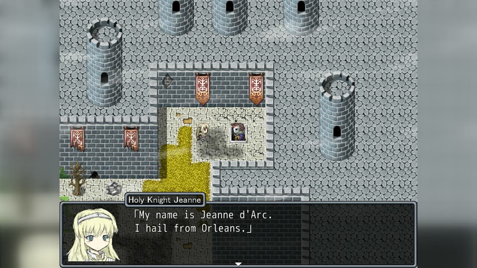 Jeanne introducing herself in the prologue