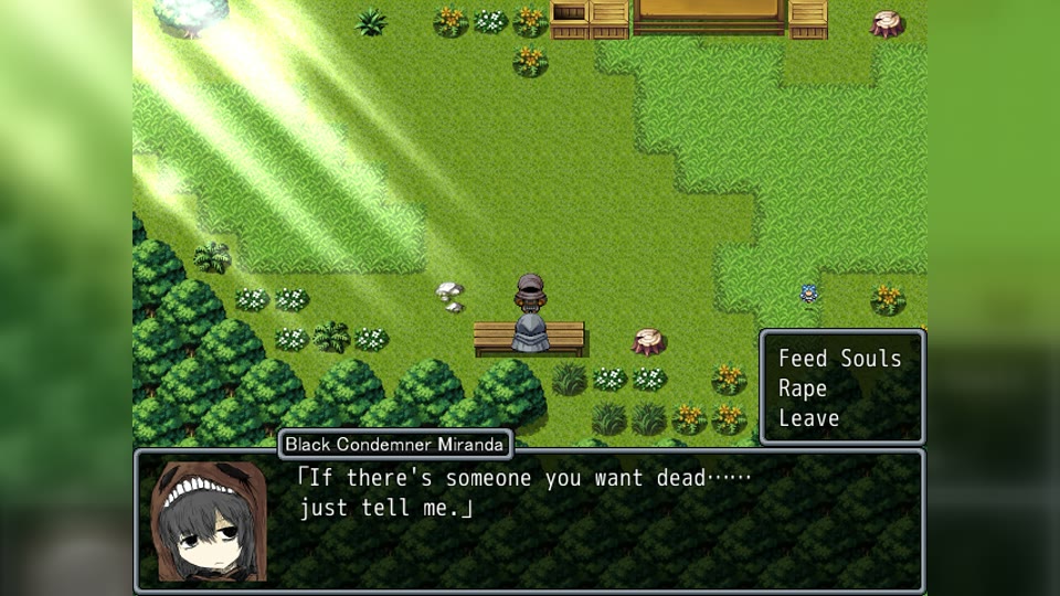 Miranda speaking in the Holy Forest